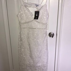 White Crochet Dress 👗